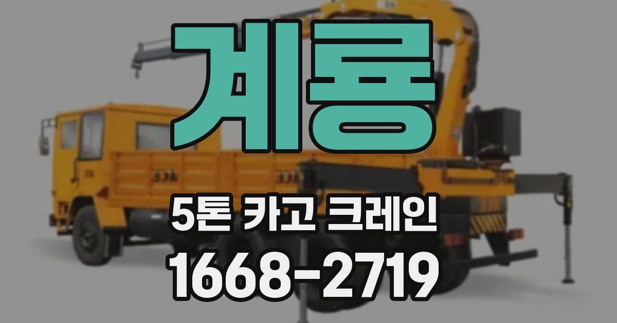 계룡 5톤 카고 크레인