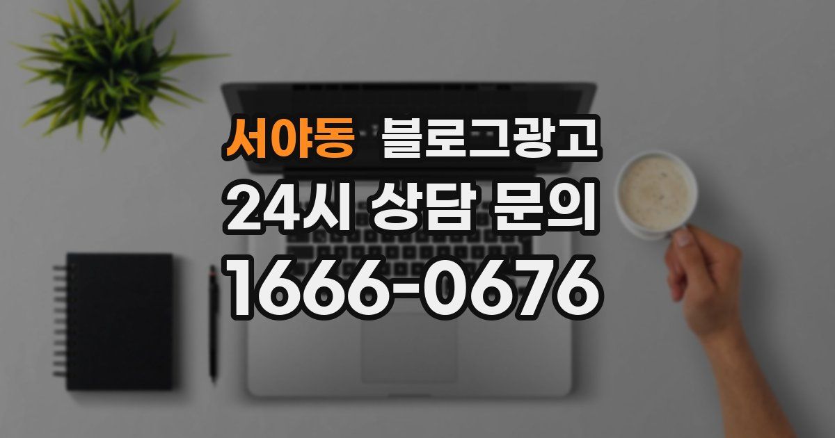 서야동 블로그 마케팅