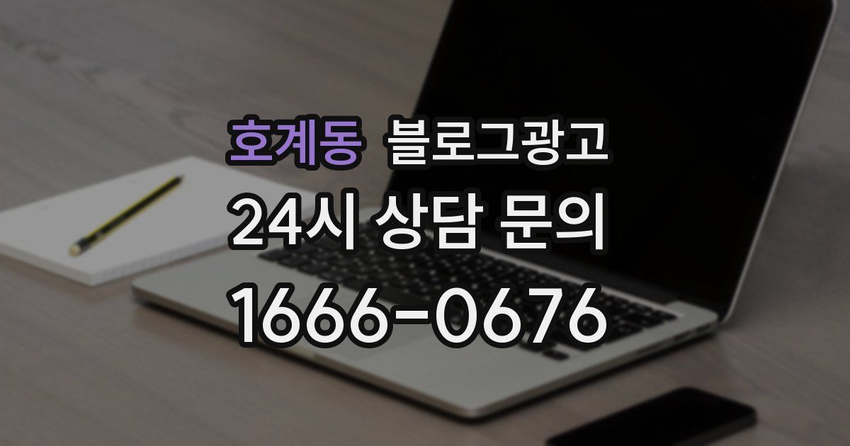 호계동 블로그 마케팅