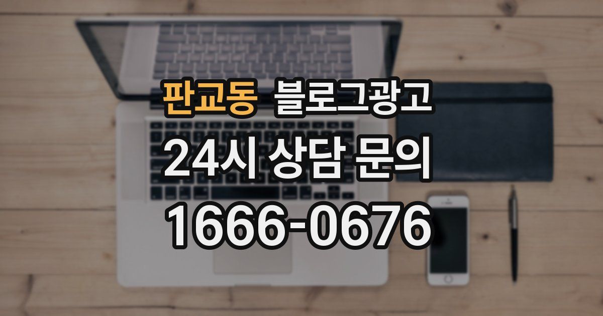 판교동 블로그 마케팅