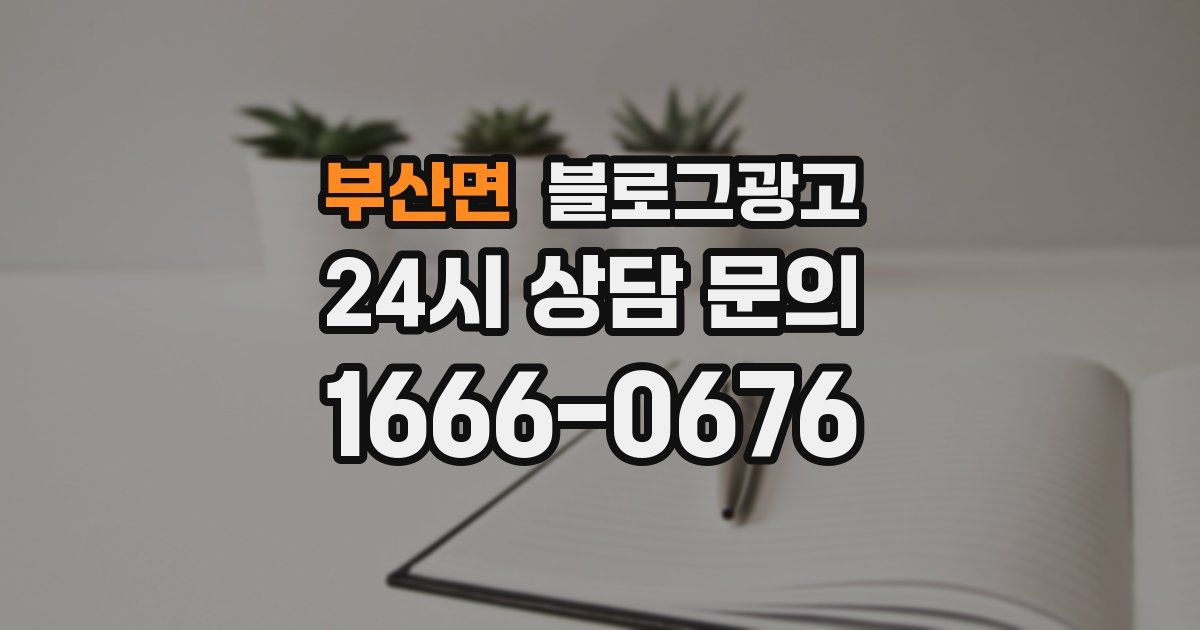 부산면 블로그 마케팅