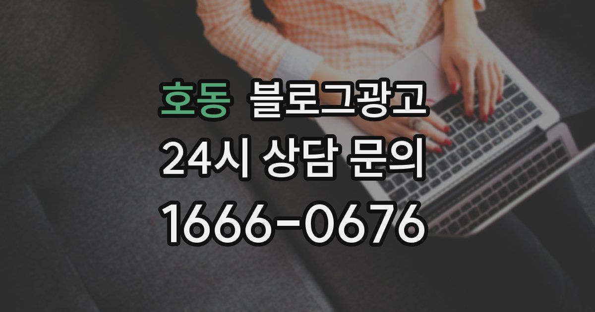 호동 블로그 마케팅