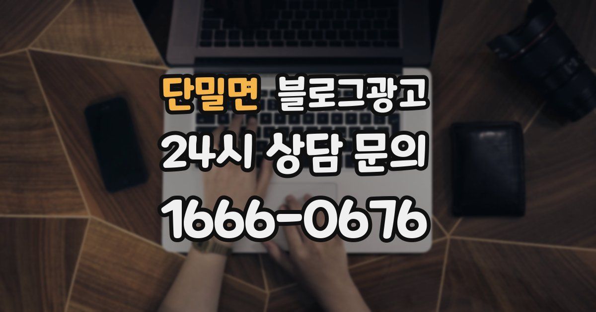 단밀면 블로그 마케팅