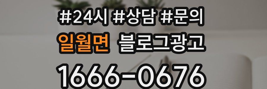 일월면 브랜드 블로그
