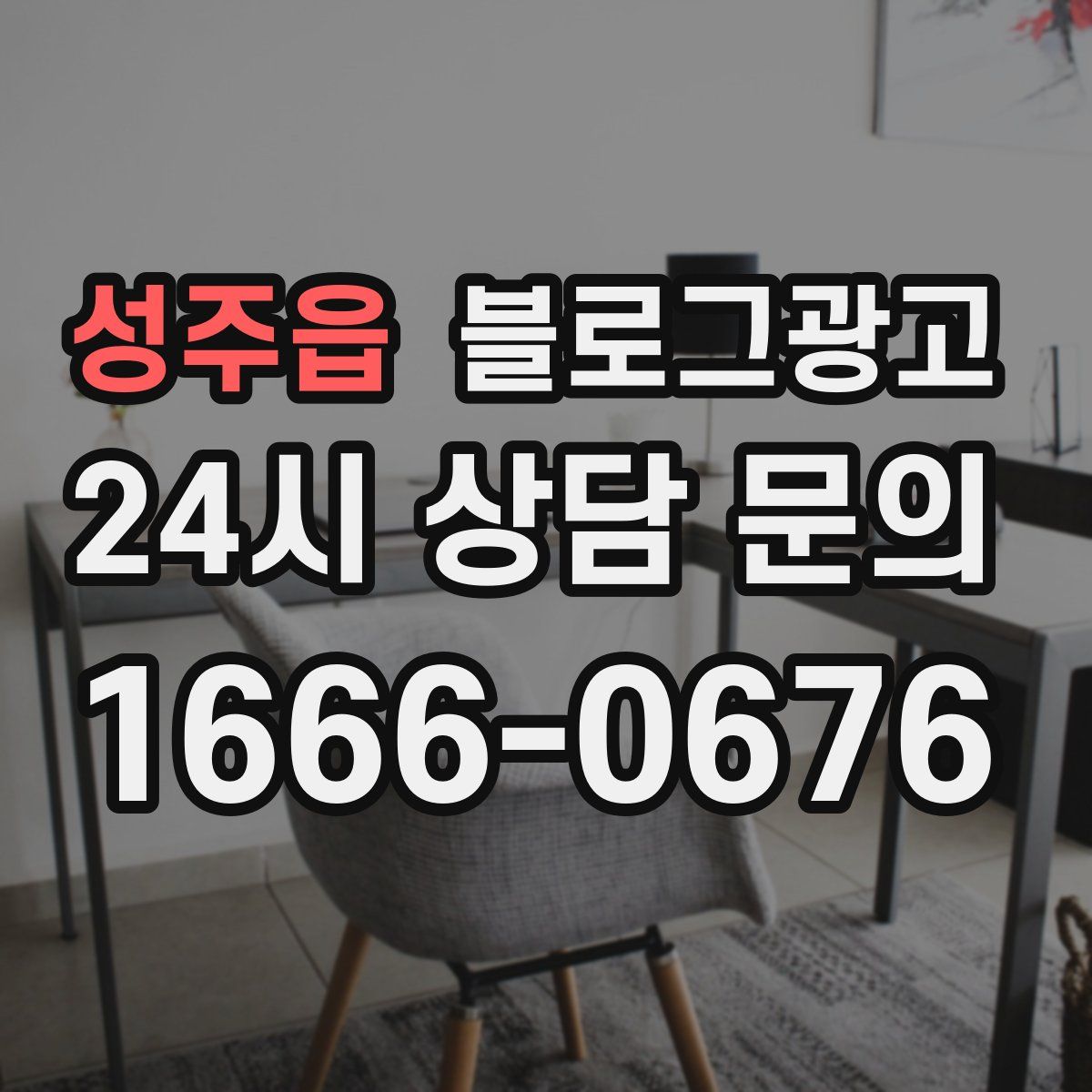 성주읍 블로그 광고