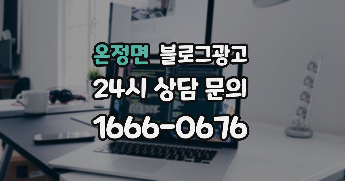 온정면 블로그 마케팅