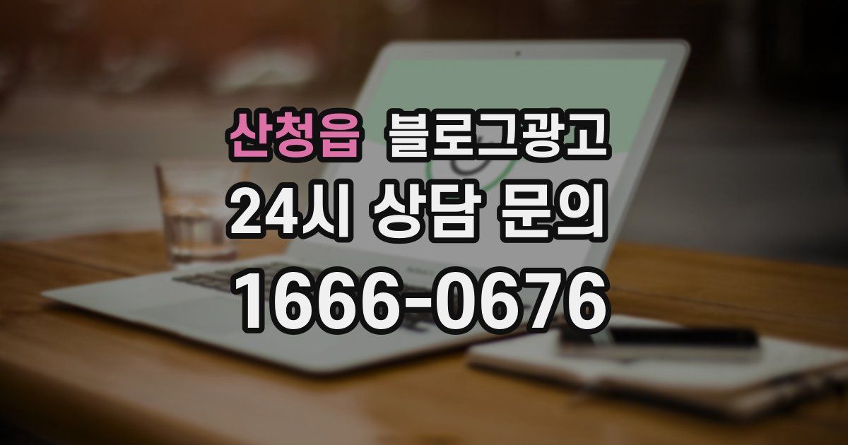 산청읍 블로그 마케팅