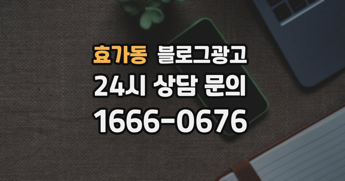 효가동 블로그 마케팅