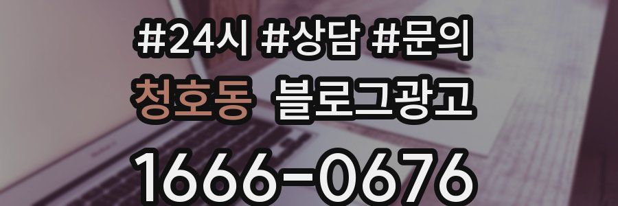 청호동 브랜드 블로그