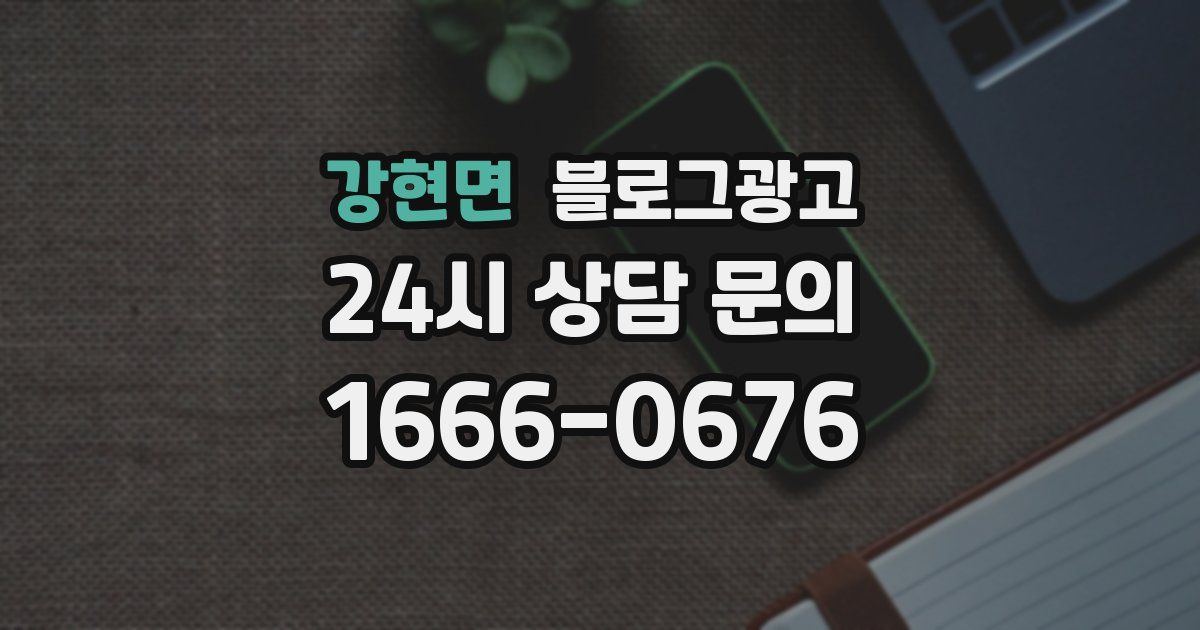 강현면 블로그 마케팅
