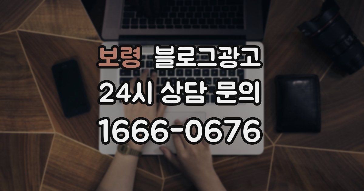 보령 블로그 마케팅