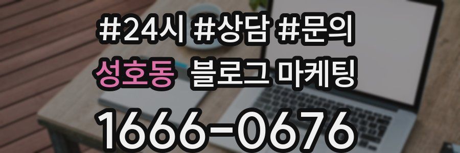 성호동 브랜드 블로그