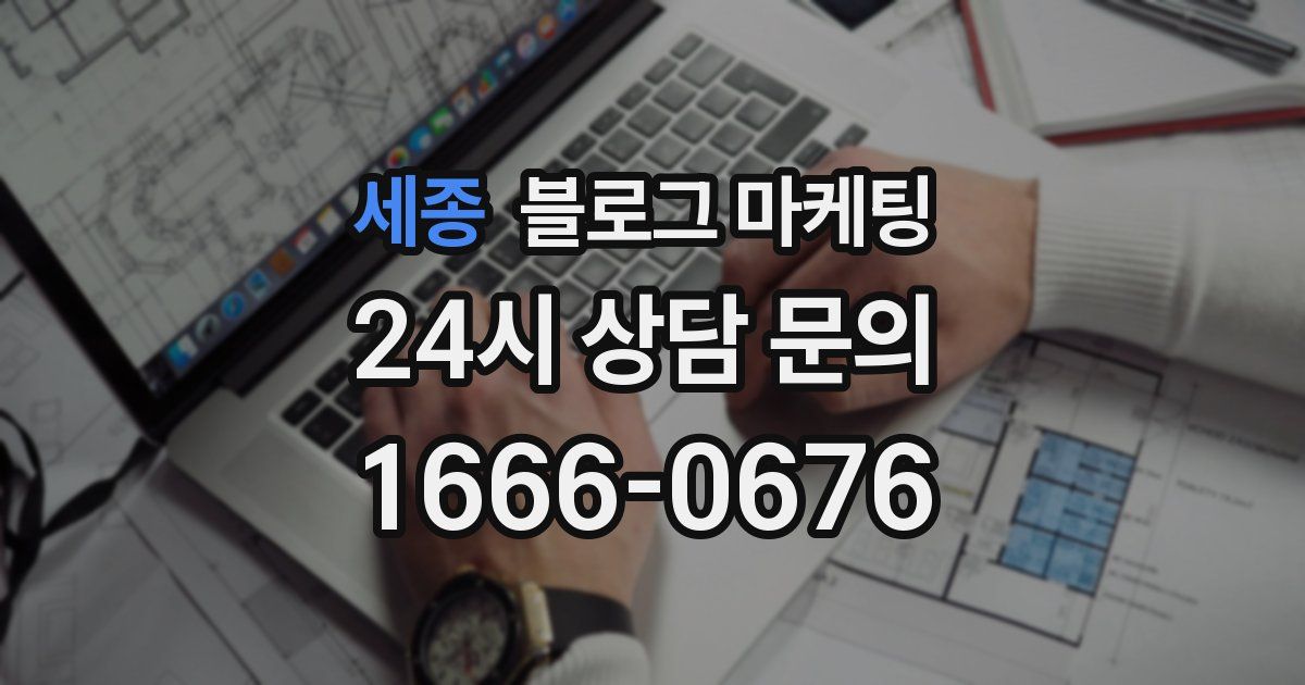 세종 블로그 마케팅