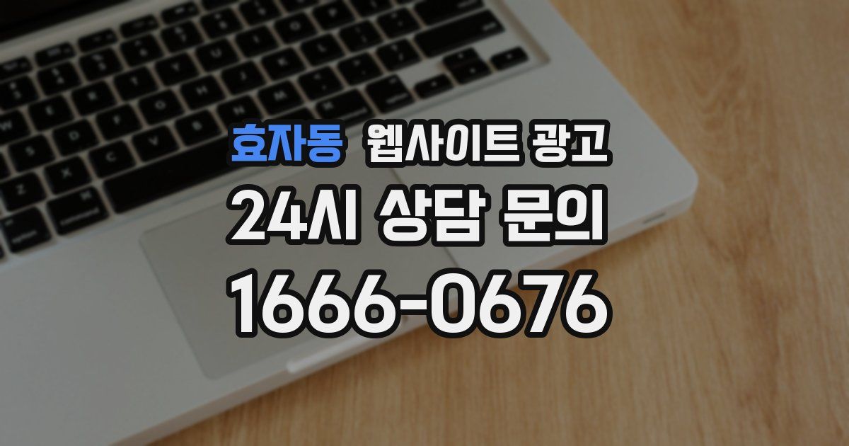 효자동 웹사이트 광고