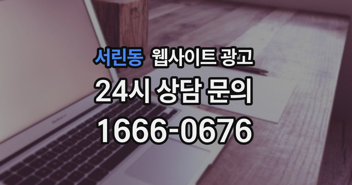 서린동 웹사이트 광고