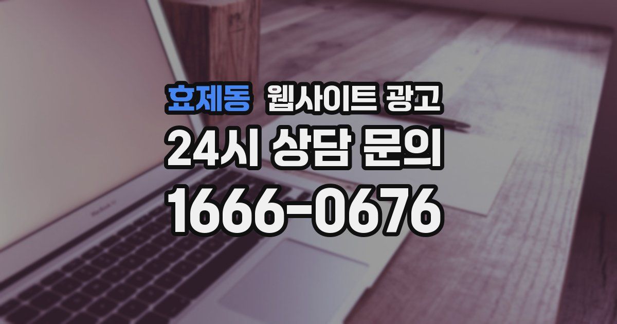 효제동 웹사이트 광고