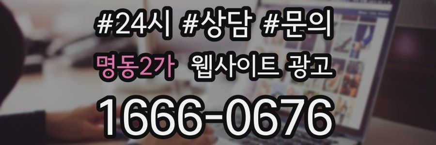 명동2가 웹사이트 광고