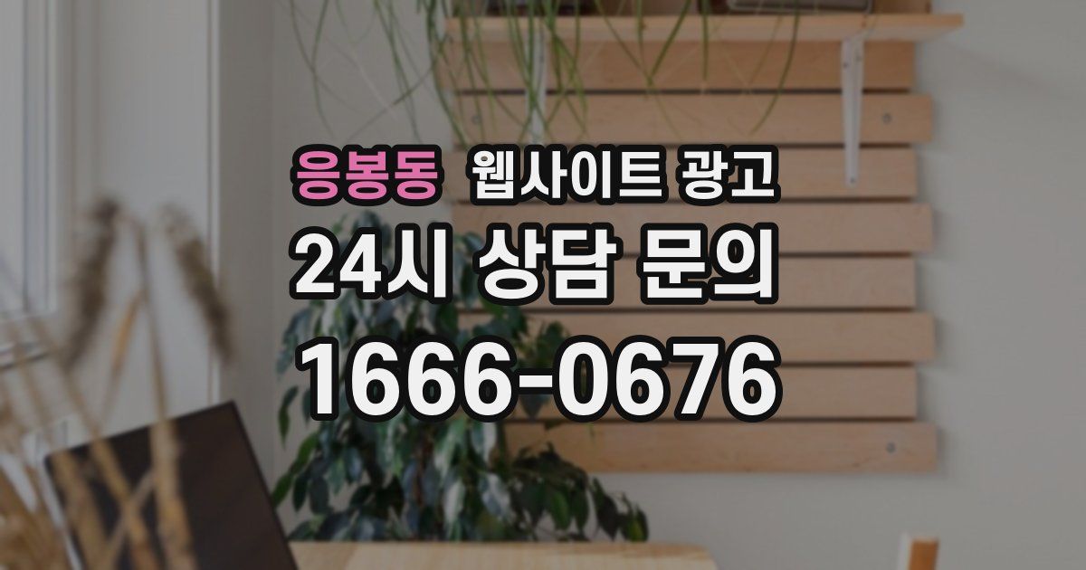 응봉동 웹사이트 광고