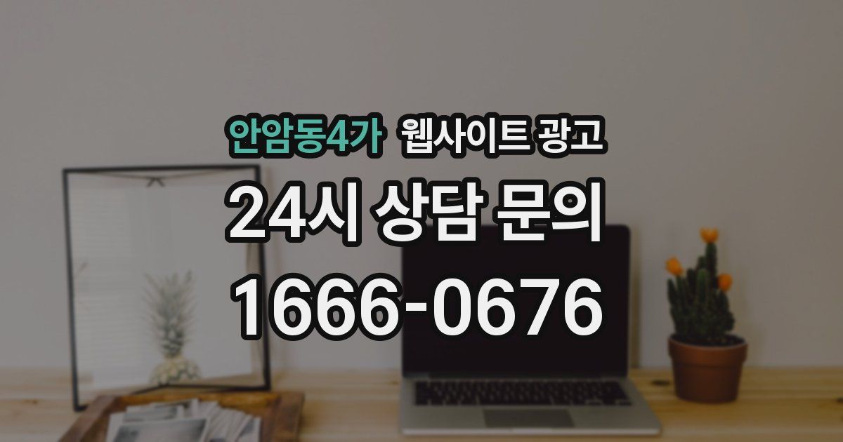 안암동4가 웹사이트 광고