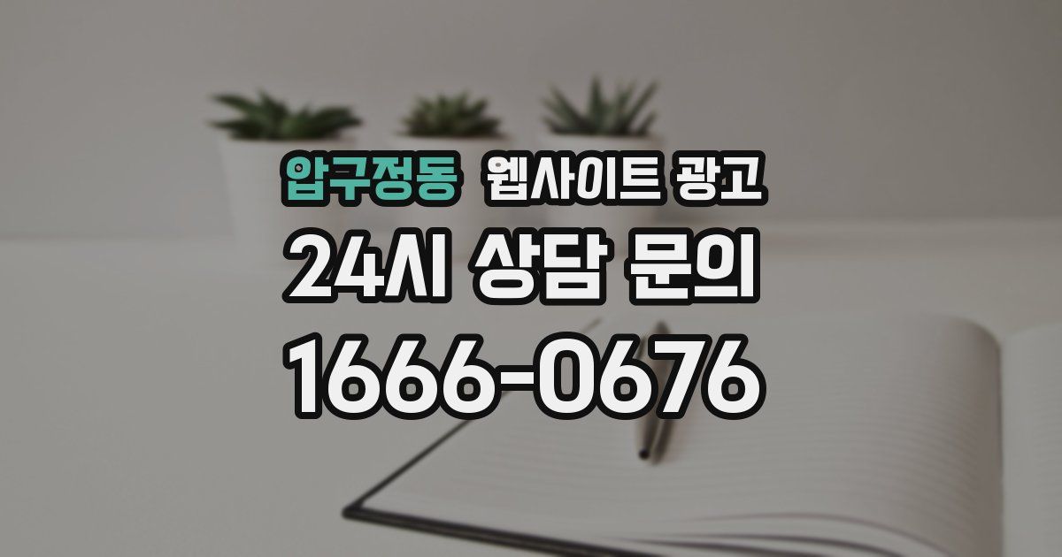 압구정동 웹사이트 광고