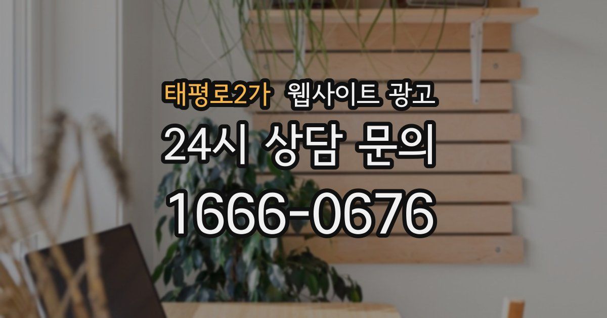 태평로2가 웹사이트 광고