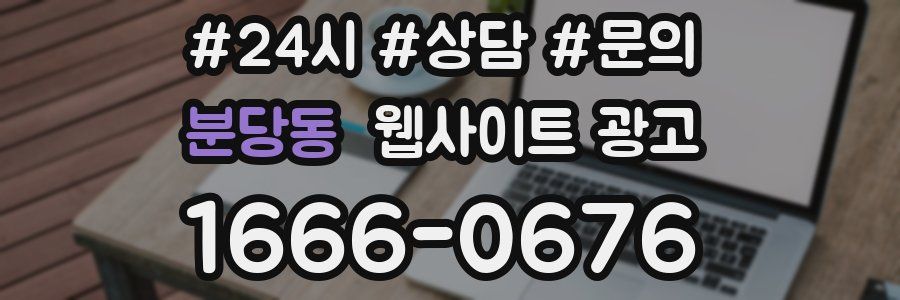 분당동 웹사이트 광고