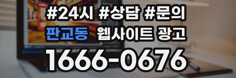 판교동 웹사이트 광고