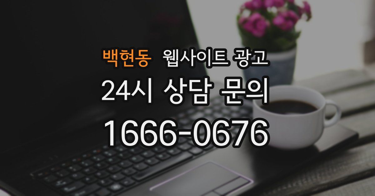 백현동 웹사이트 광고