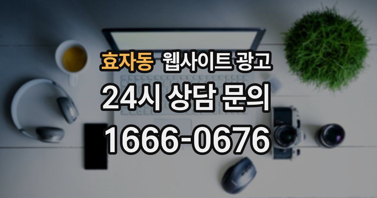 효자동 웹사이트 광고