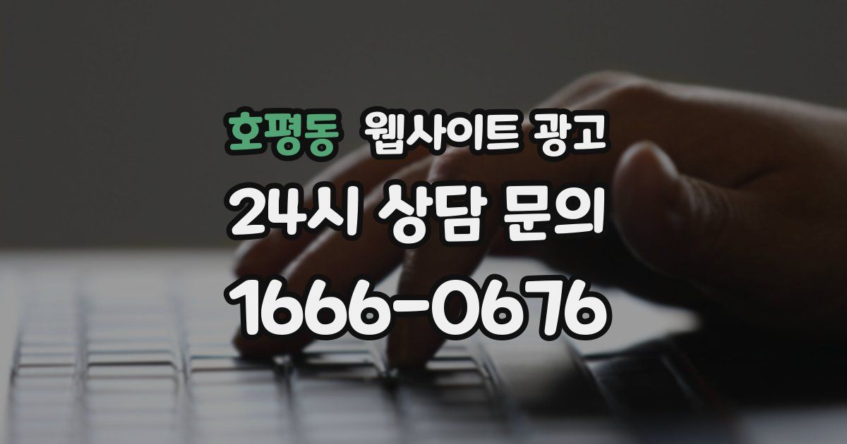 호평동 웹사이트 광고