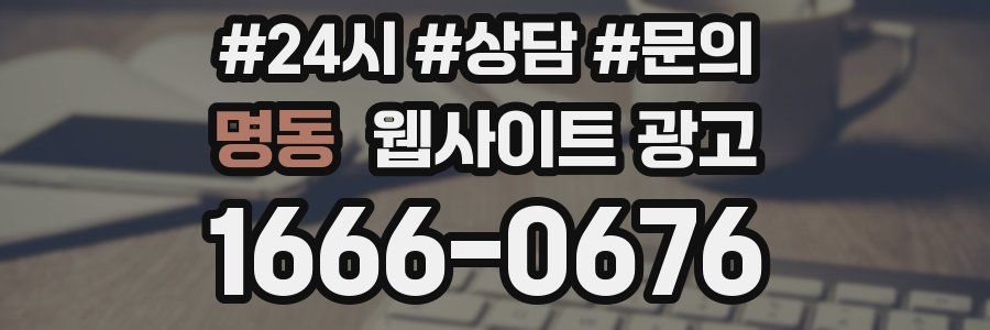 명동 웹사이트 광고