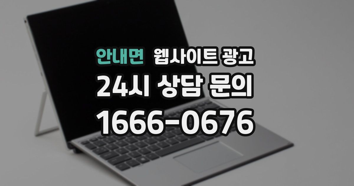 안내면 웹사이트 광고