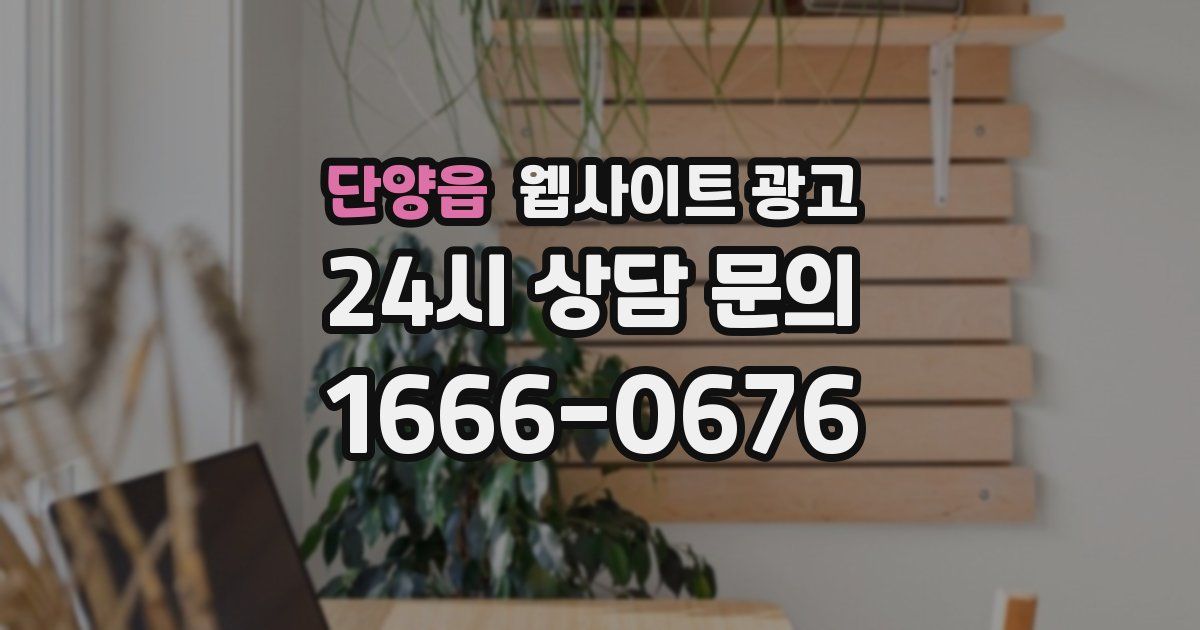 단양읍 웹사이트 광고