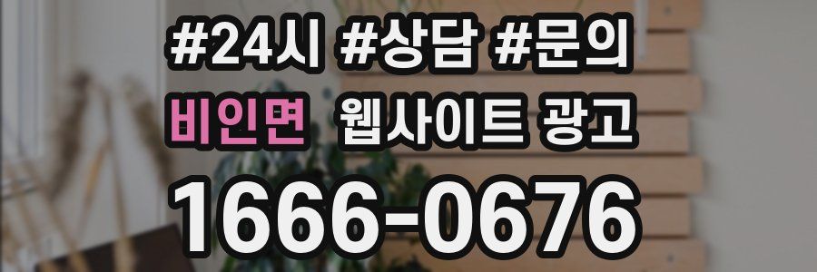 비인면 웹사이트 광고