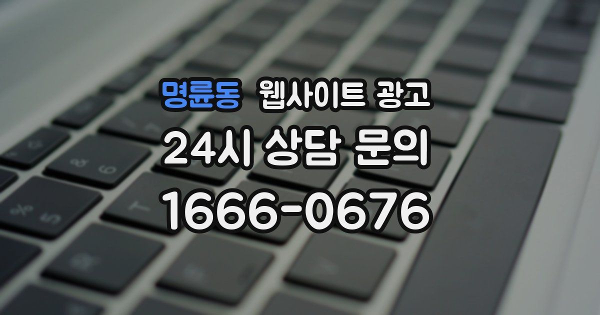 명륜동 웹사이트 광고