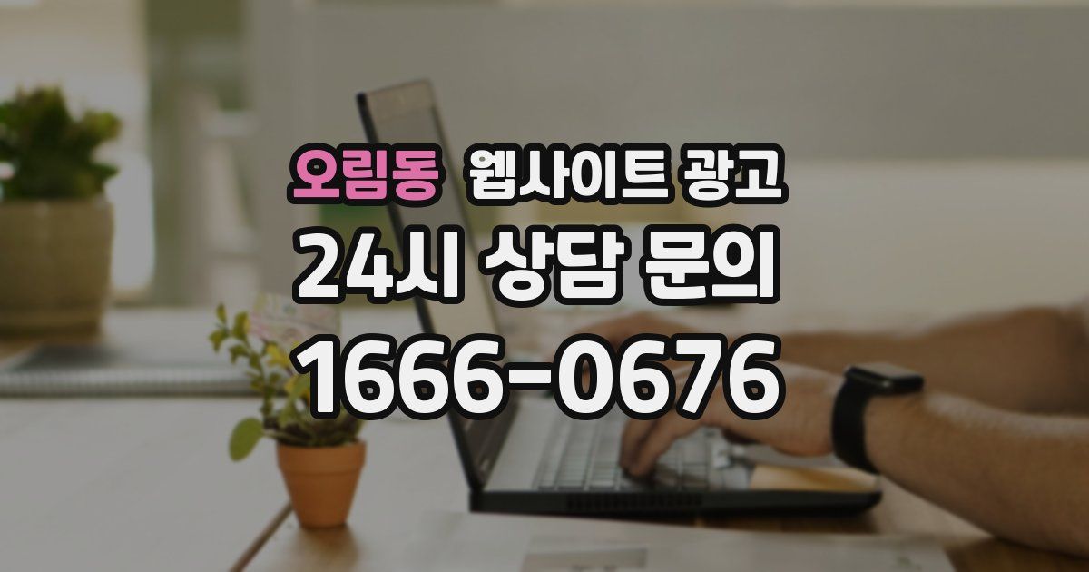 오림동 웹사이트 광고