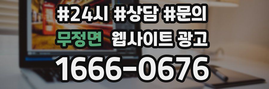 무정면 웹사이트 광고