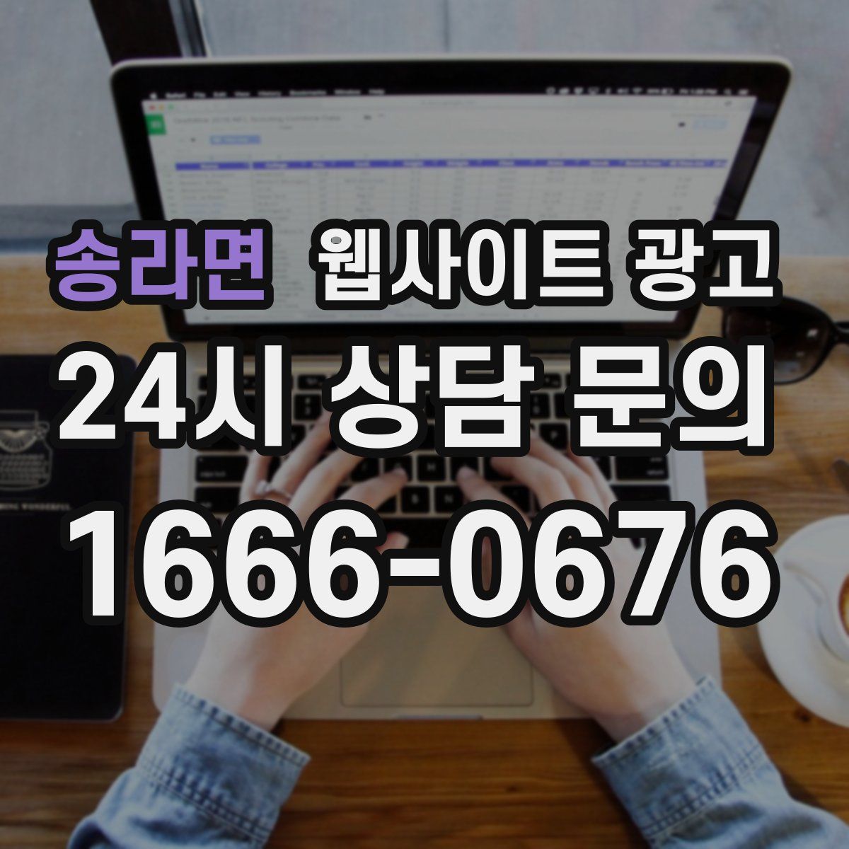 송라면 웹사이트 광고