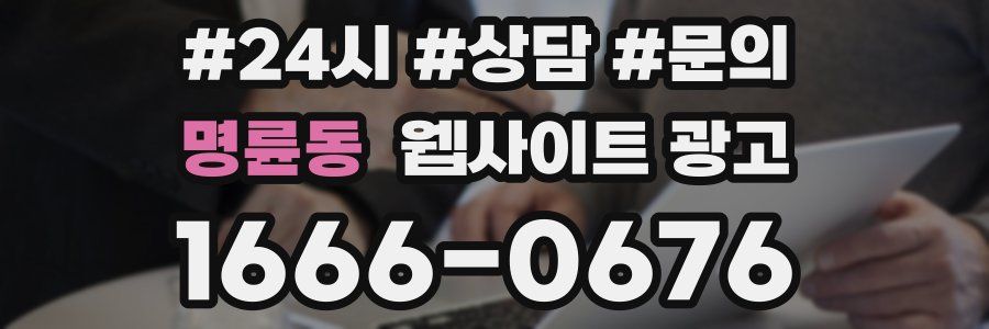 명륜동 웹사이트 광고