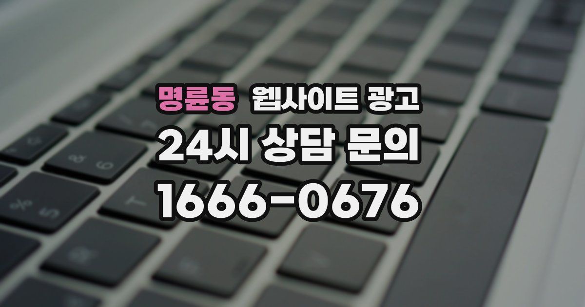 명륜동 웹사이트 광고