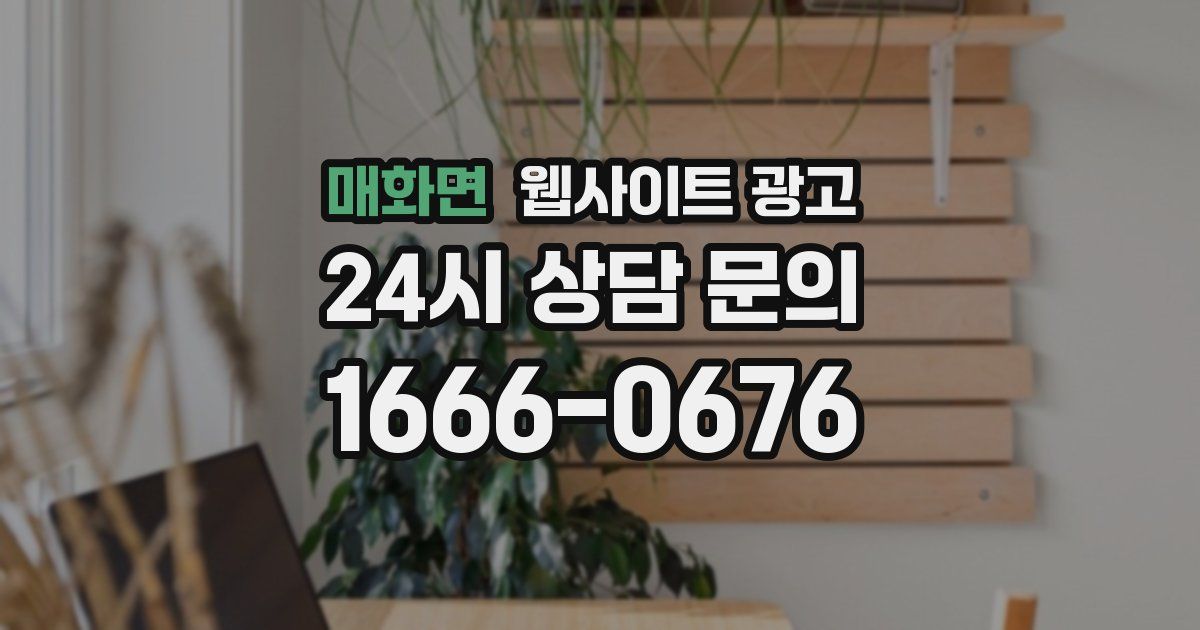 매화면 웹사이트 광고