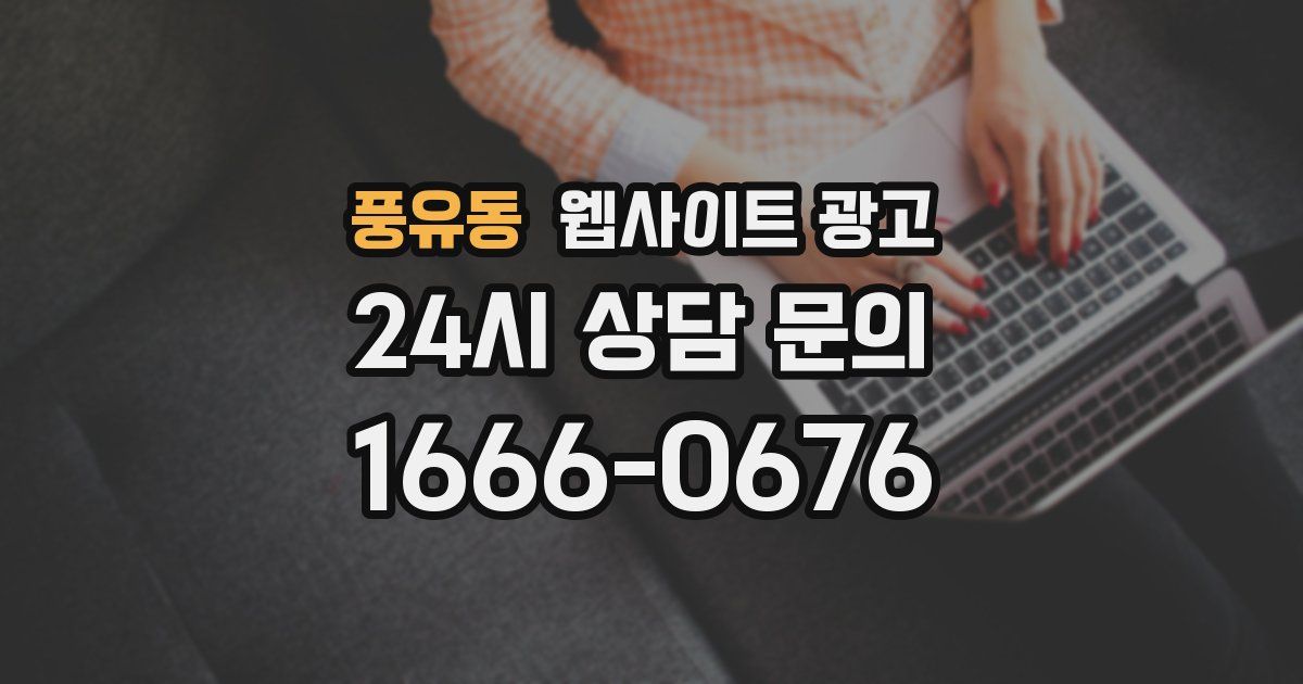 풍유동 웹사이트 광고