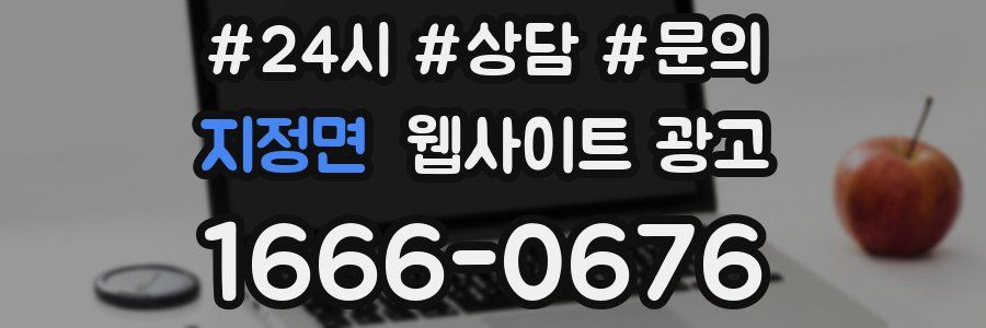 지정면 웹사이트 광고