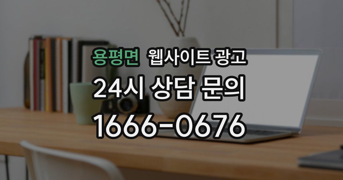 용평면 웹사이트 광고