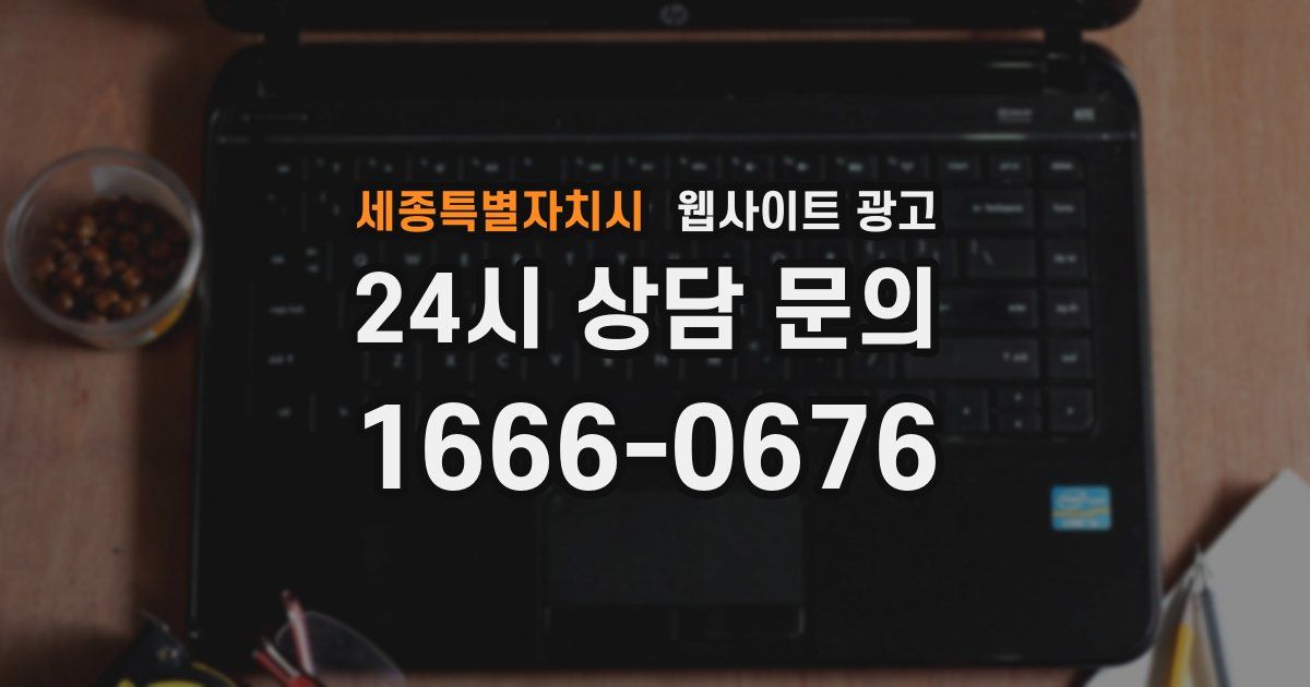 세종특별자치시 웹사이트 광고