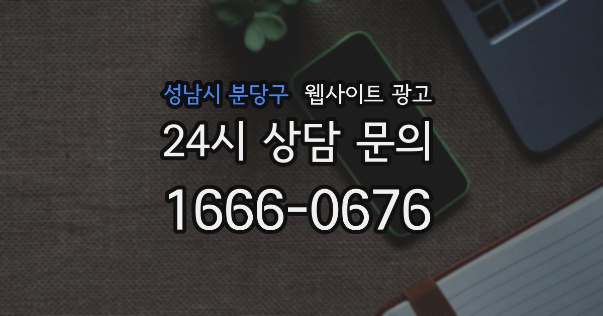 성남시 분당구 웹사이트 광고