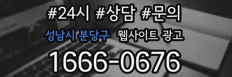 성남시 분당구 웹사이트 광고