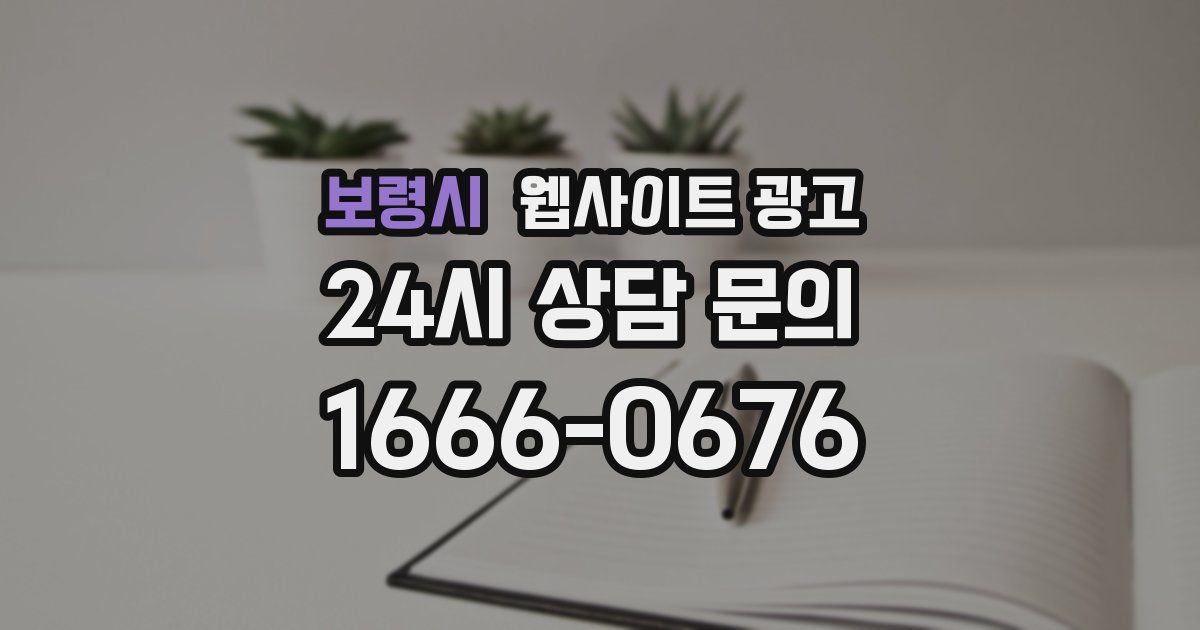 보령시 웹사이트 광고