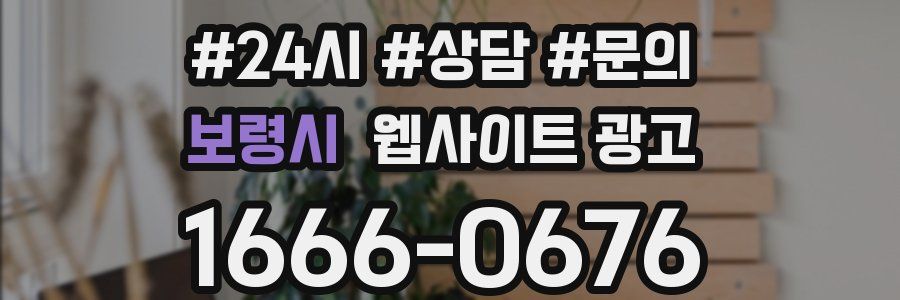 보령시 웹사이트 광고