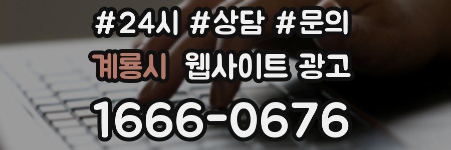 계룡시 웹사이트 광고